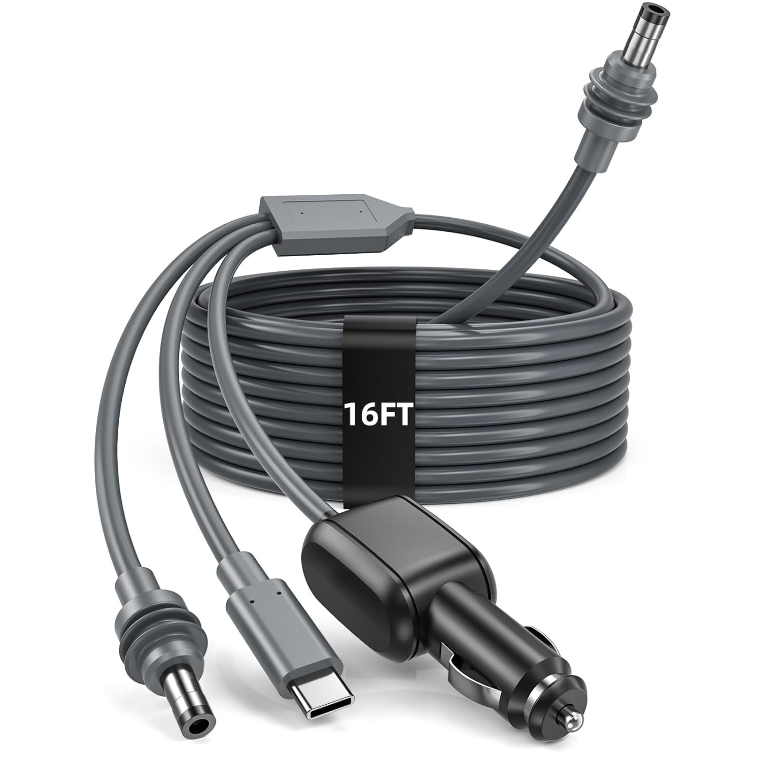 3 in 1 for Starlink Mini Cable 10FT/3M OR 16FT/5M, 18AWG Starlink Mini 100W High-Speed USB C/Car Charger/DC to DC Power Cable Starlink Mini Car Cigarette Lighter Replacement Waterproof Extension Cable Accessories - xlinkcore