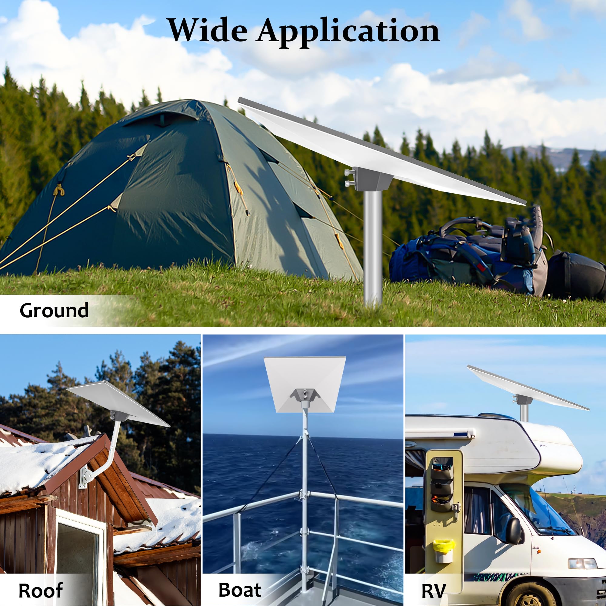 Pipe Adapter Mount For Starlink Gen 3, Compatible with 1.25-2.5' Pipe, For Starlink V3 Dish Heavy Duty Roof Pole Mounting Kit Connectors, Thickened Pole Mount Adapter Kit Accessories, Easy Installation - xlinkcore