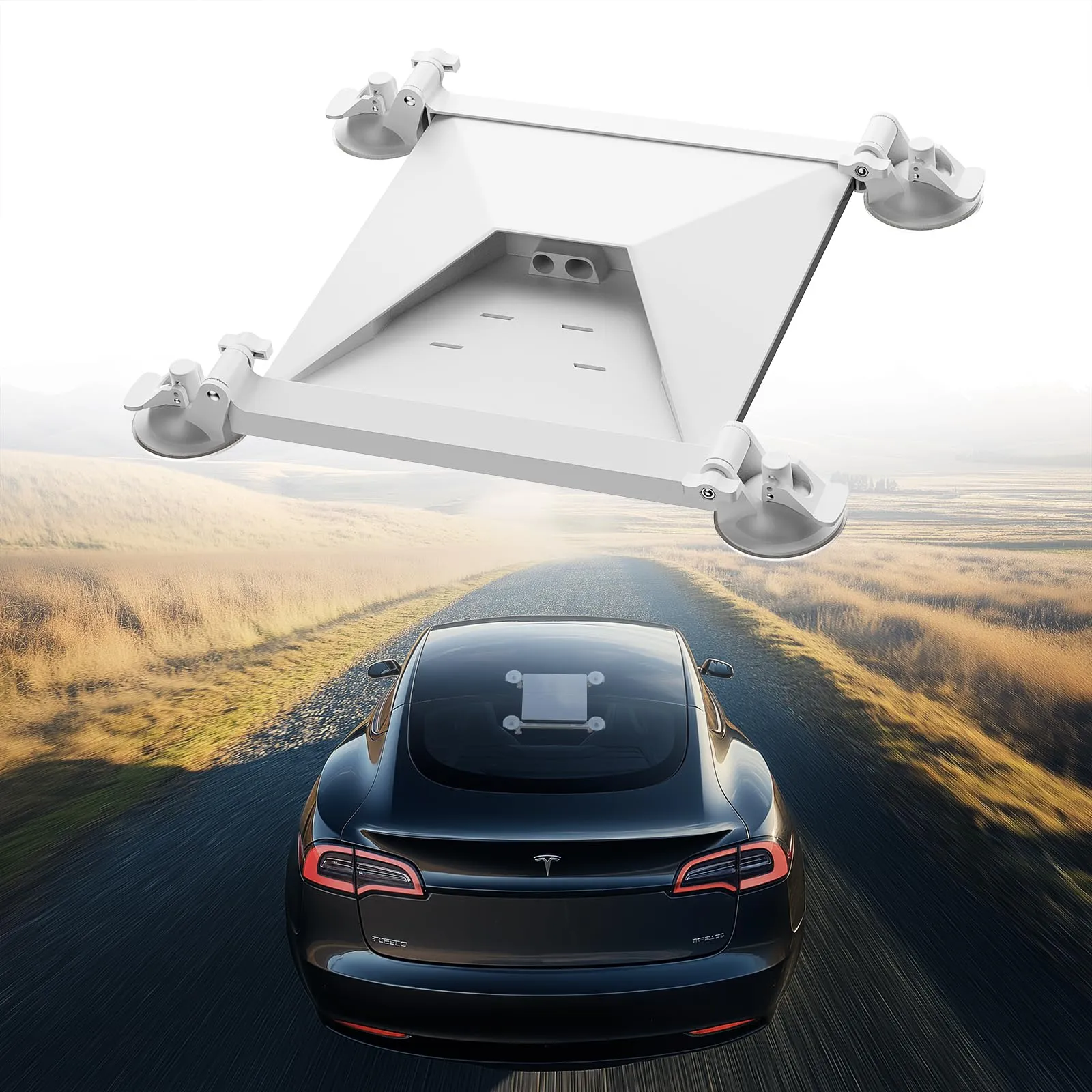 For Starlink Mini Mount, Car Roof Mount with 4 Strong Suction Cups, Adjustable and Durable Mounti... - xlinkcore