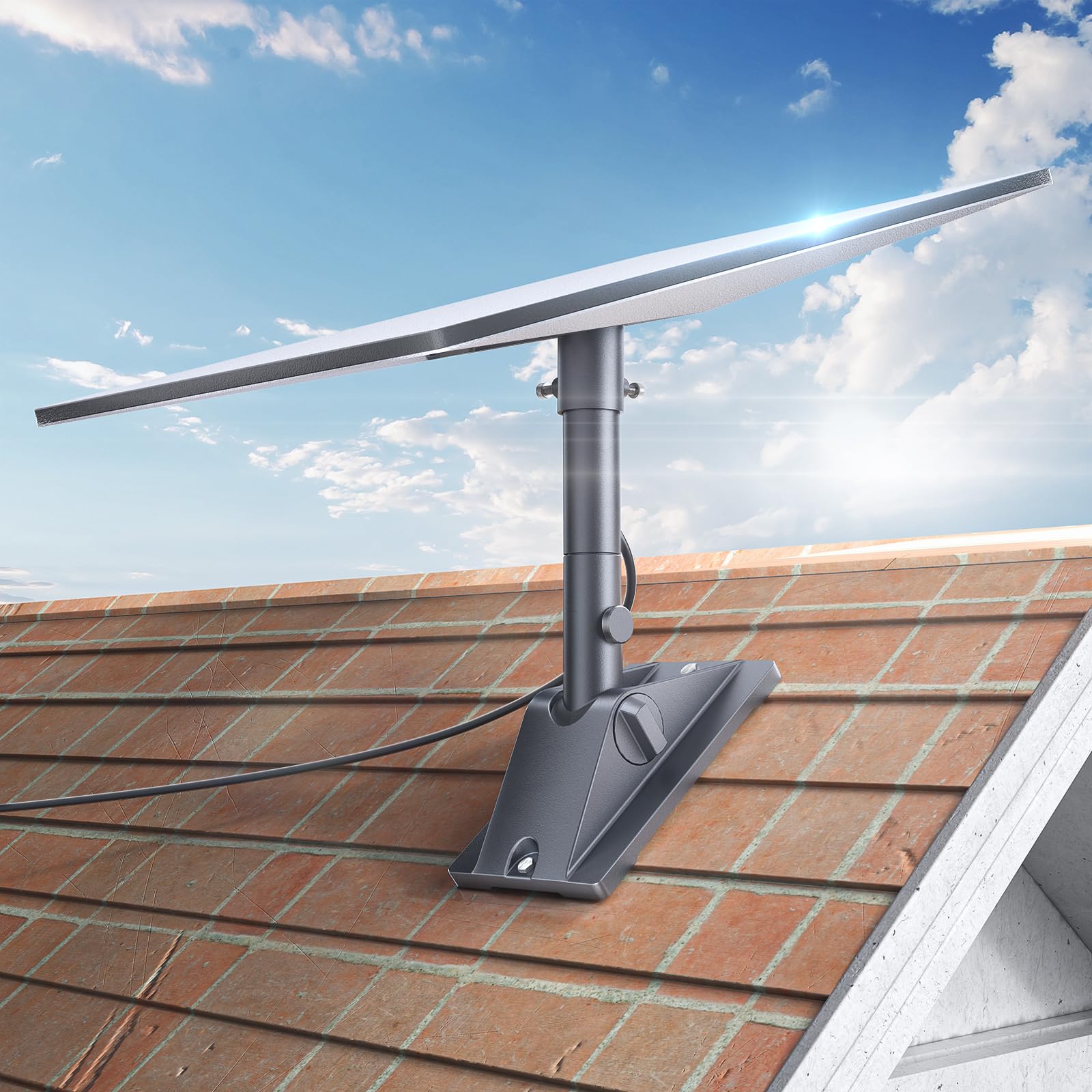 Starlink Gen 3 Mount, Starlink Pivot Mount with Pipe Adapter and Mast, Swiveling Mechanism Design, Standard Gen 3 Mount for Slanted, shingled Roofs, Easy to Install and Adjust. - xlinkcore