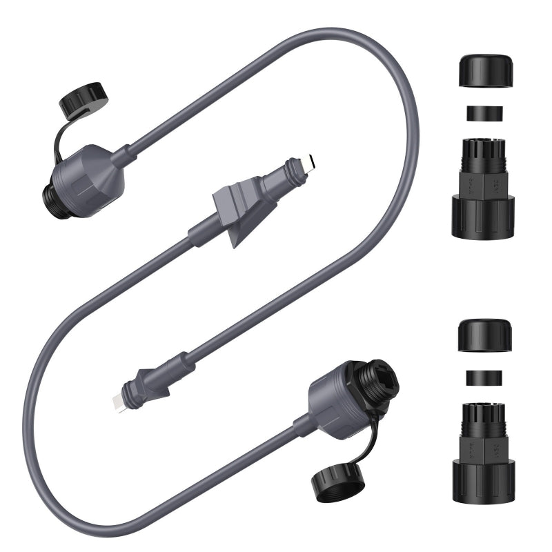 For Starlink Flat High Performance Extension to RJ45 Cable, Ethernet Adapter for Starlink Flat High Performance 22AWG, Waterproof SPX RJ45 Coupler with End Caps (2 Pack) - xlinkcore