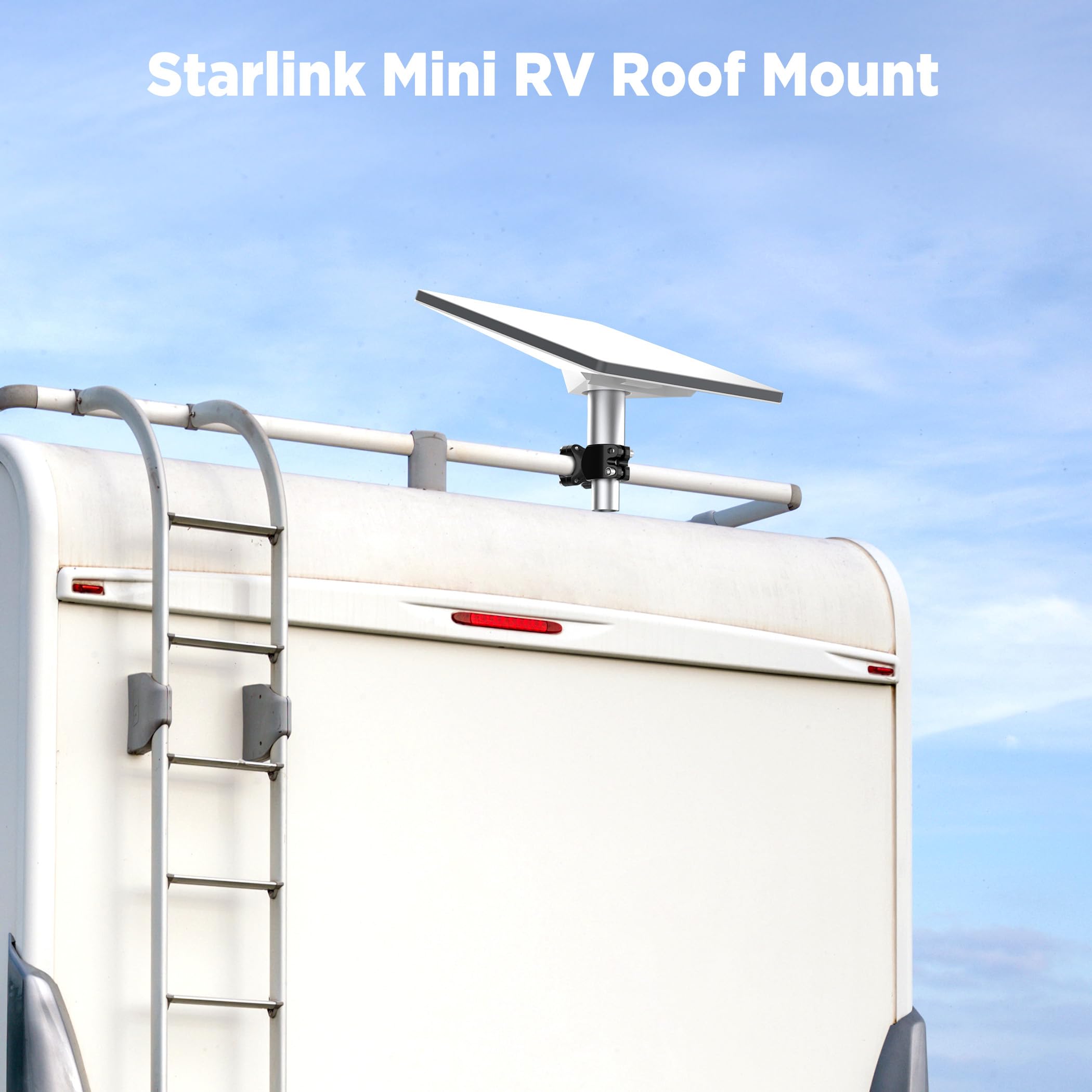 For Starlink Mini Mount for RV/ Pole/ Yacht/ Camper, Starlink RV Ladder Mount Pole Range 0.8-1.18 inch , Starlink Mounting Kit - xlinkcore