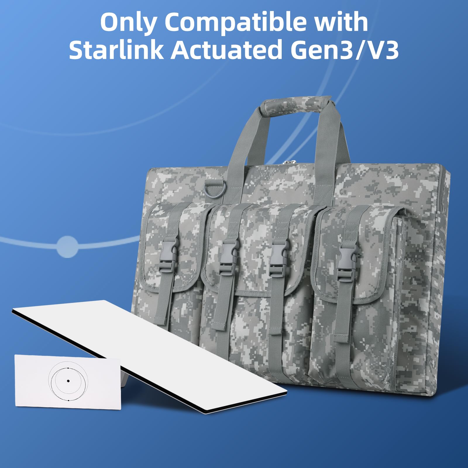 For Starlink Gen 3 Case, Multi-pocket Design, Handbag/Shoulder Travel Bag for Starlink V3 Dish & Accessories, RV Camping - xlinkcore