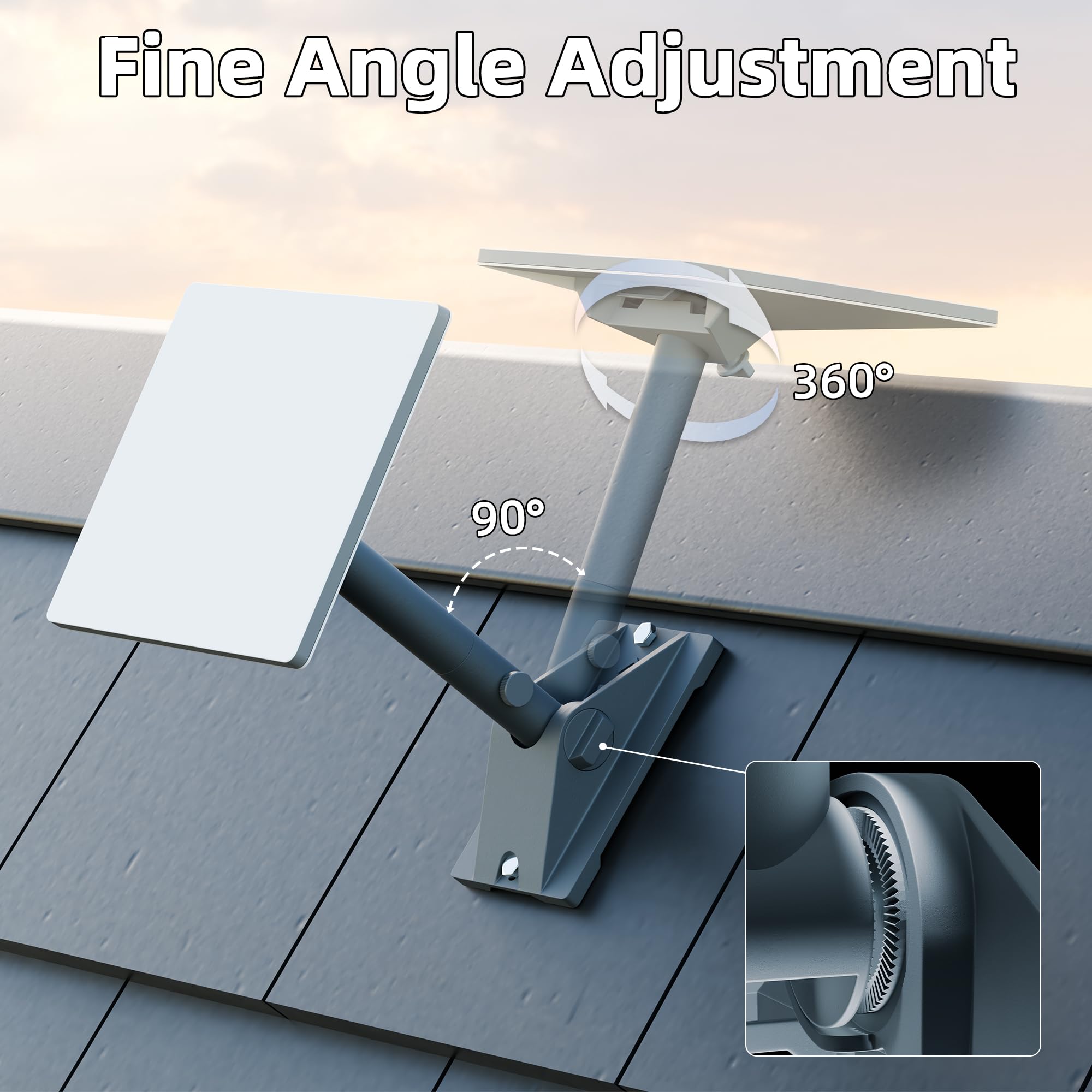 For Starlink Mini Roof Mount Adjustable Starink Mini Home Mount Heavy Duty Pole Mounting with Adjustable Tilt 90 for Better Signal - xlinkcore