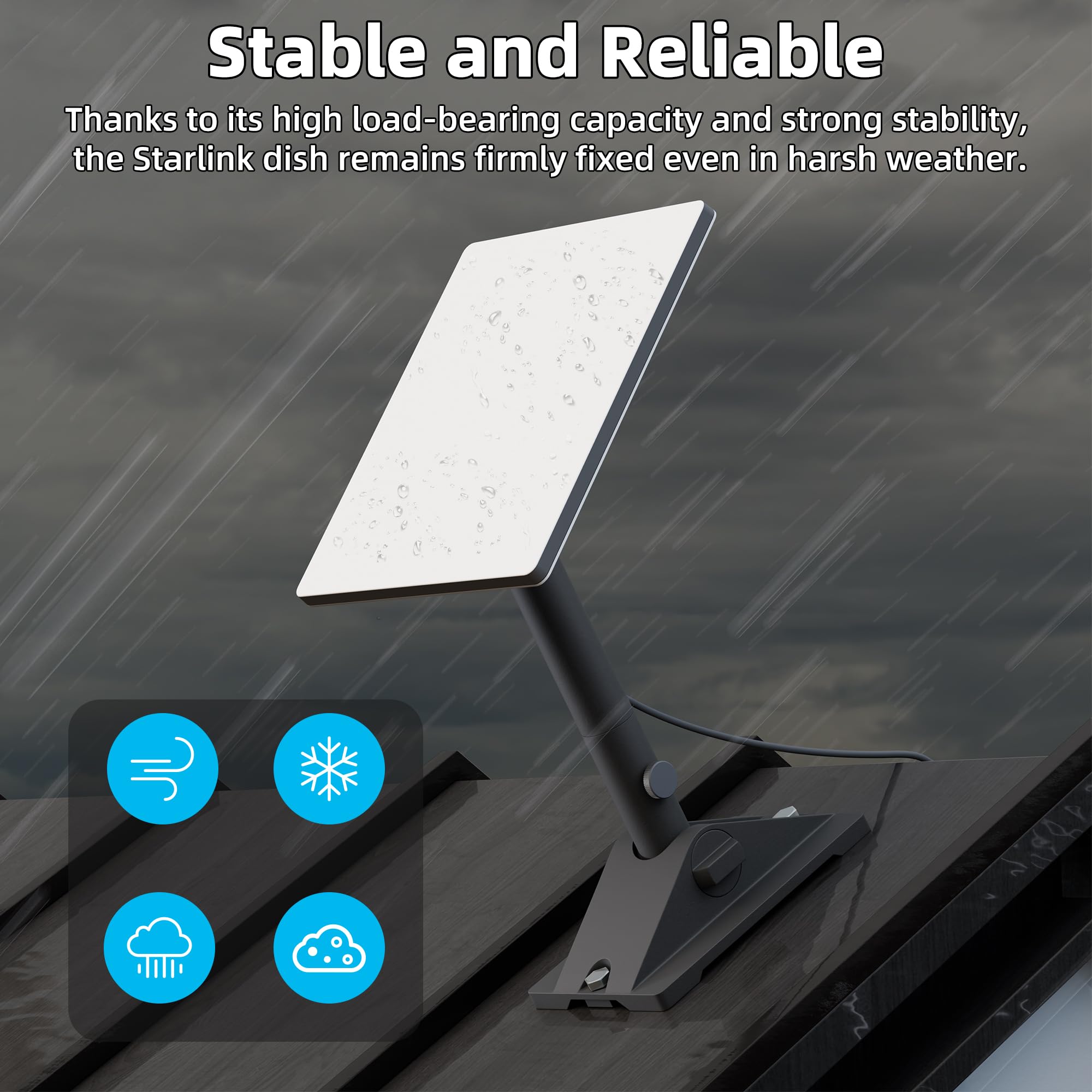 For Starlink Mini Roof Mount Adjustable Starink Mini Home Mount Heavy Duty Pole Mounting with Adjustable Tilt 90 for Better Signal - xlinkcore