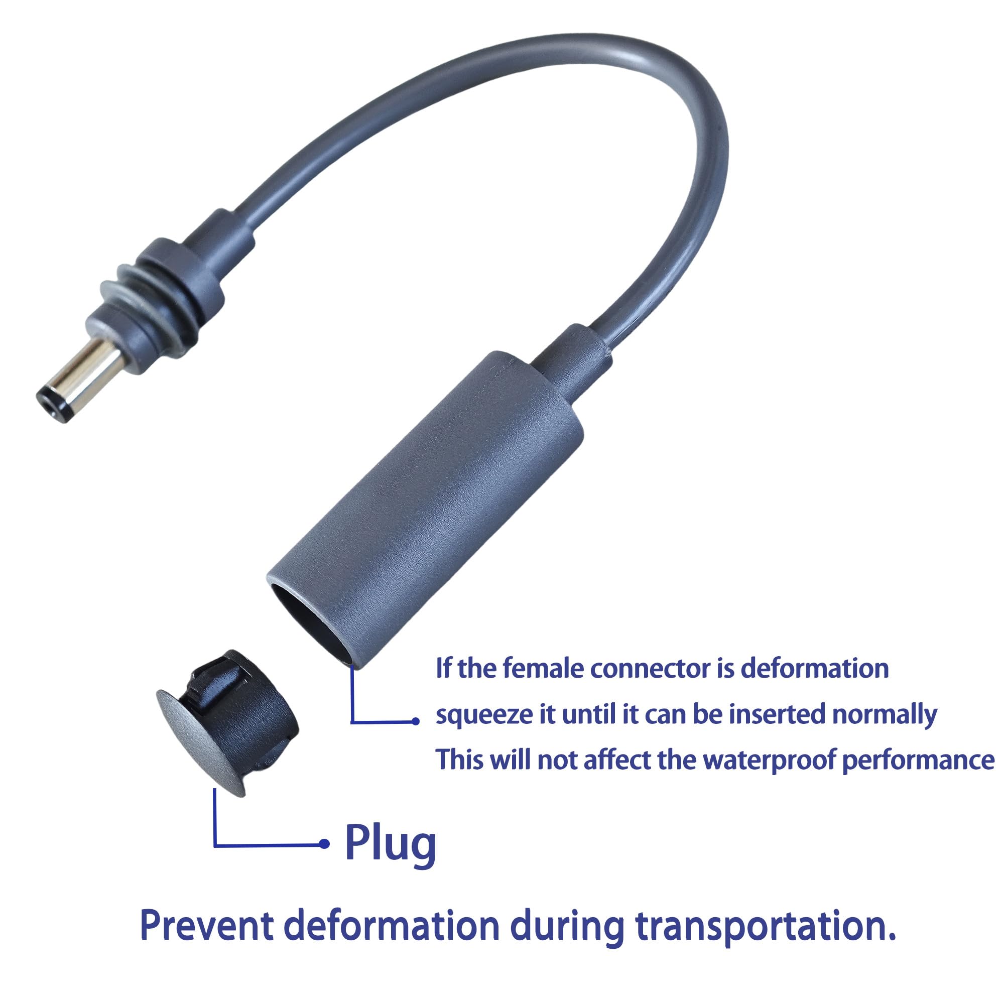 For Starlink Mini Extension Cable 23.5CM, Waterproof DC Male to DC Female Extender Cord, Power Converter Adapter, Compatible with Starlink Mini Pipe Adapter & Original Power Cable - xlinkcore
