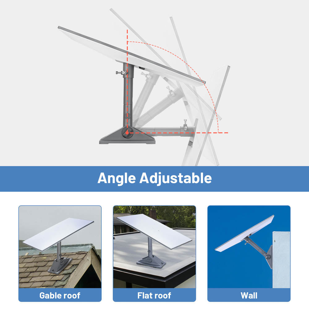 For Starlink Gen 3 Mount, Starlink Pivot Mount with Pipe Adapter and Mast, Swiveling Mechanism Design, Standard Gen 3 Mount for Slanted, shingled Roofs, Easy to Install and Adjust. - xlinkcore