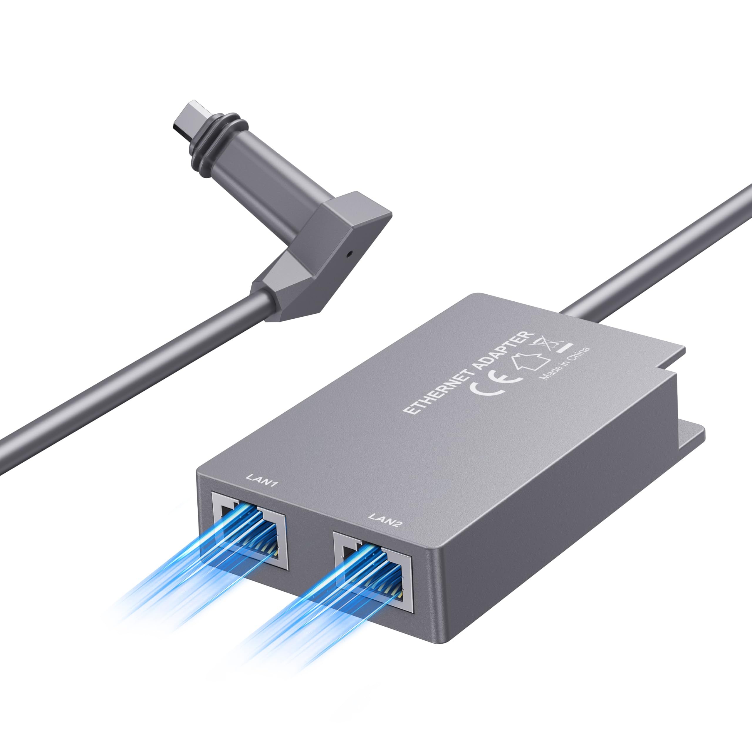 For Starlink Ethernet Adapter for Starlink Gen2 Wired External Network,Dual Ports Starlink Gen2 Ethernet Adapter Up to 1 Gbps High-Speed Ntworking - xlinkcore [sort:name]