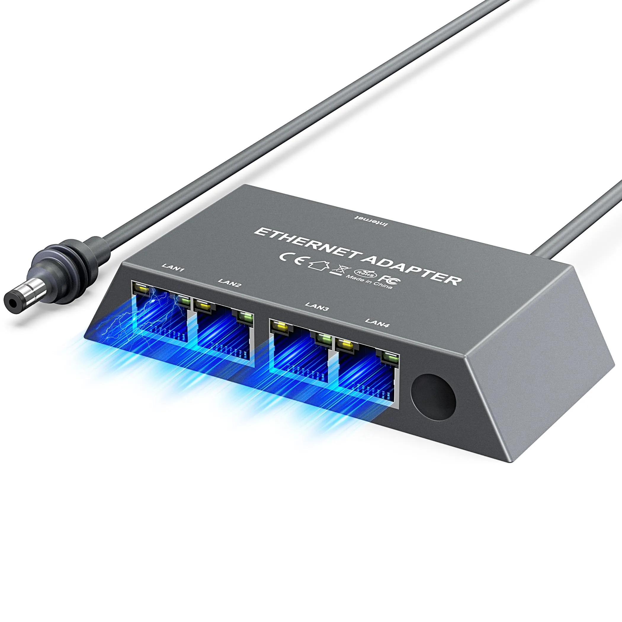 Multi Ports For Starlink Gen 3/ For Starlink Mini Ethernet Adapter for Wired External Network, 4 ... - xlinkcore