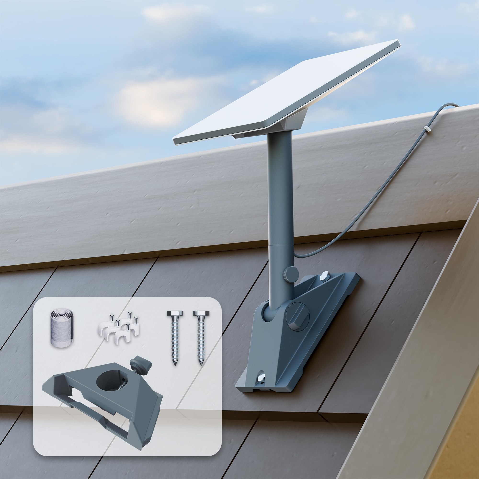 For Starlink Mini Roof Mount Adjustable Starink Mini Home Mount Heavy Duty Pole Mounting with Adjustable Tilt 90 for Better Signal - xlinkcore [sort:name]