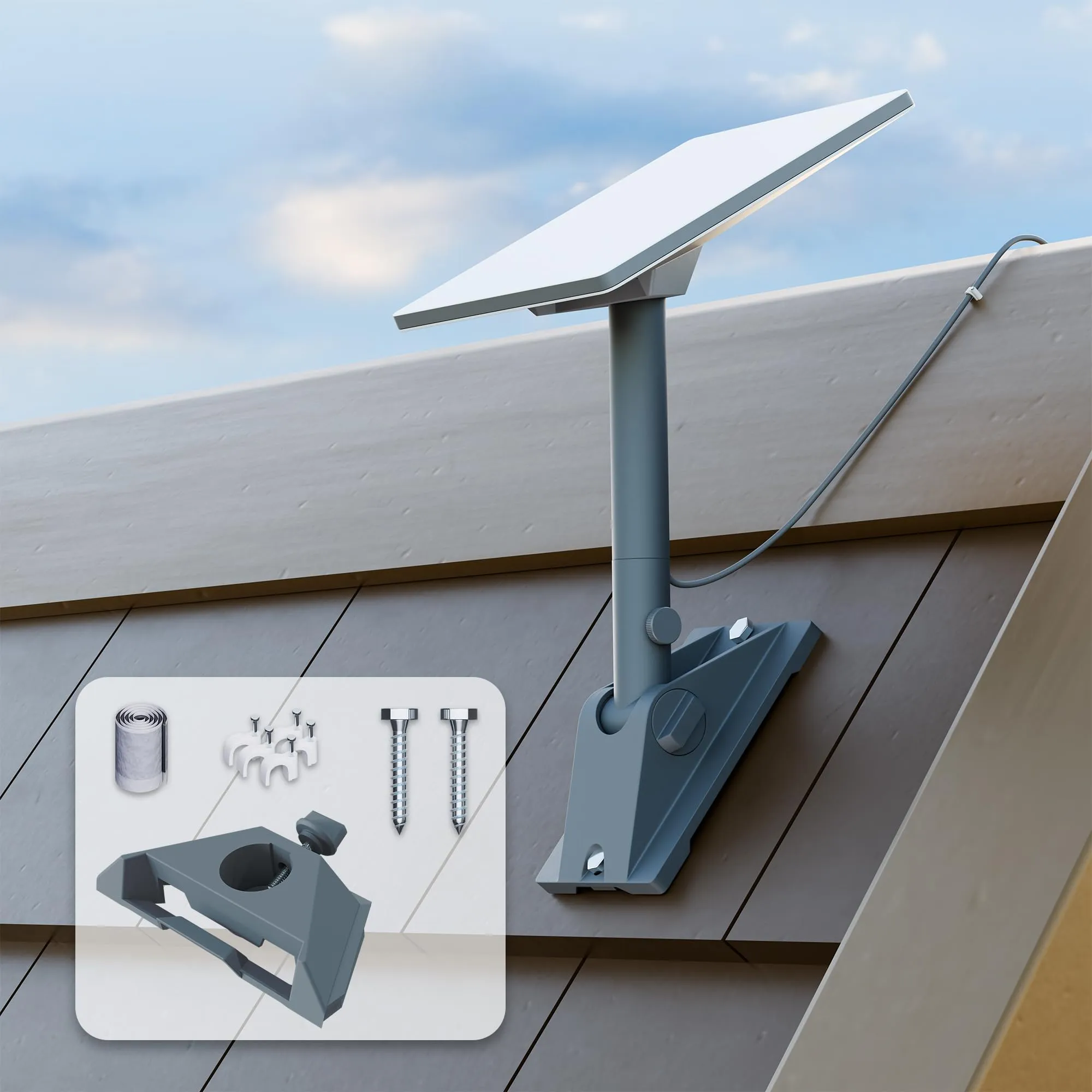 For Starlink Mini Roof Mount Adjustable Starink Mini Home Mount Heavy Duty Pole Mounting with Adjustable Tilt 90 for Better Signal - xlinkcore